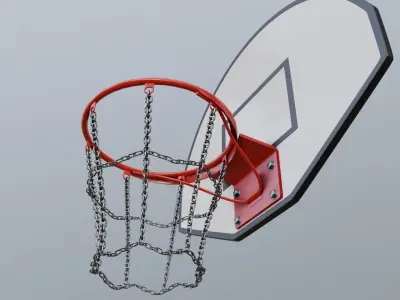 Basketball Hoop Low-poly 3D model