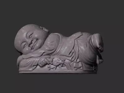 monk sleeping 3D print model