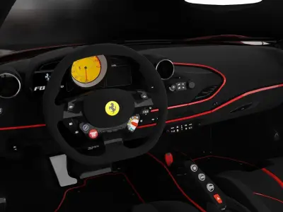 Ferrari F8 Tributo 2020 Low-poly 3D model