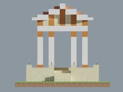 Ancient Temple Low-poly 3D model