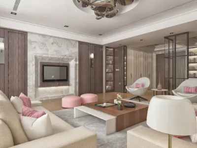 Living Room 3D model 35