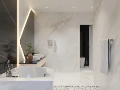 Dressing room and Bathroom Free 3D model