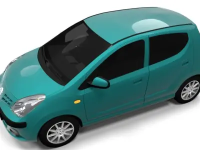 NISSAN PIXO LOWPOLY Low-poly 3D model