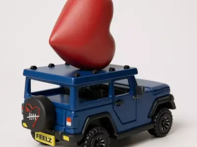 jeep wrangler big heart 3D print model