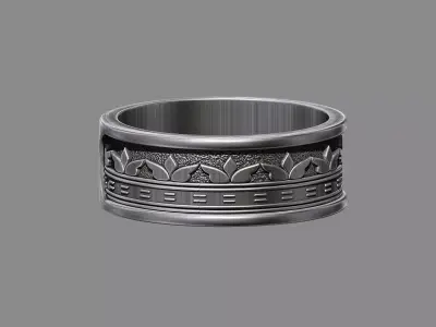 Ornate victorian Patterned ring 3D print model
