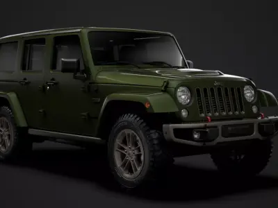 Jeep Wrangler Unlimited 75th Anniversary JK 2018 3D model