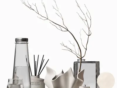 Decorative set Minimal style home decor 3D model