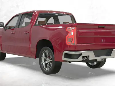 Chevy Silverado 2020 lowpoly concept Low-poly 3D model