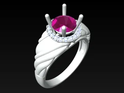 Diamond Ring - Womens Rings - GN238 3D print model