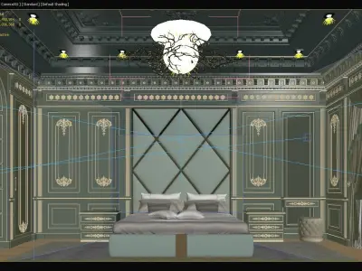 Luxury Classic Bedroom Interior 3D model
