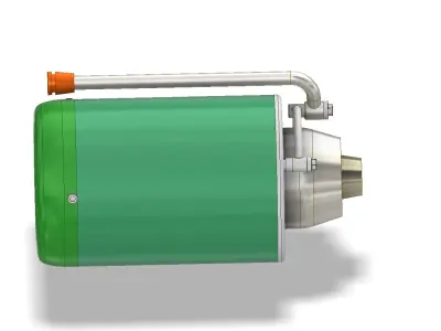 Turbojet engine 3D print model