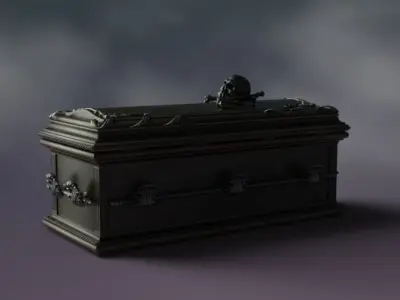 Coffin Vampire decor 3D model