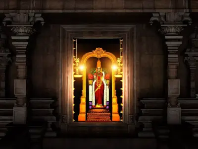 madurai meenakshi amman temple interior 3D model