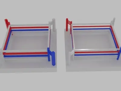  Low Poly Boxing Ring  Free low-poly 3D model