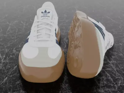 ADIDAS SAMBA OG - BLUE 3D SHOES Low-poly 3D model