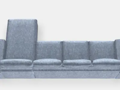 VIMLE 4-seat sofa with chaise longue 7 Low-poly 3D model