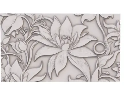 decor set wall panel wall relief mural CNC 37  3D model