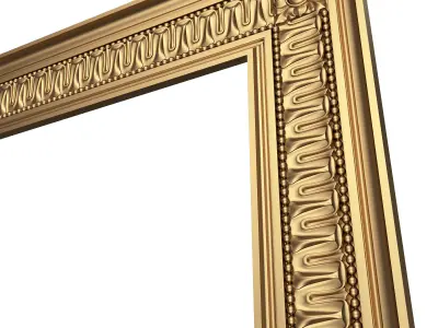 Classic Frame and Mirror 074 Low-poly 3D model