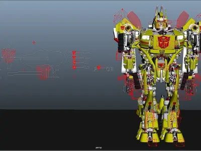 Transformers mustang 3D model