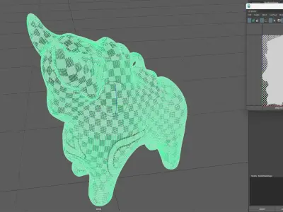 Wooden Bull Sculpture 3D model