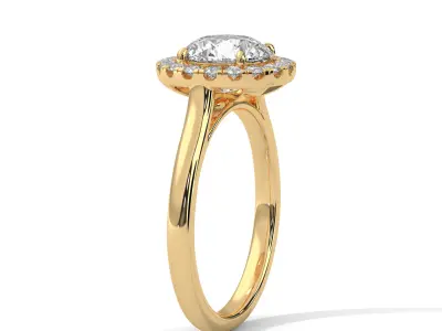 solitaire ring with detail images and 360 render videos 35 3D print model