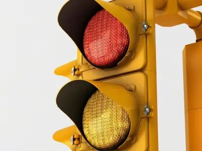 Hanging Traffic Light 3D model