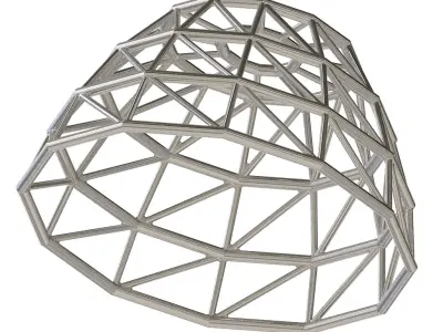 Exquisite Steel Dome Structure 3D print model