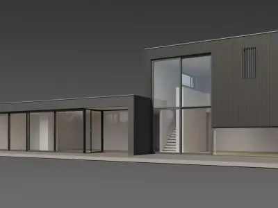 Contemporary Split-Level House 3D model