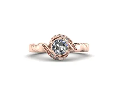 Jewelry Diamond Ring 3D print model 28