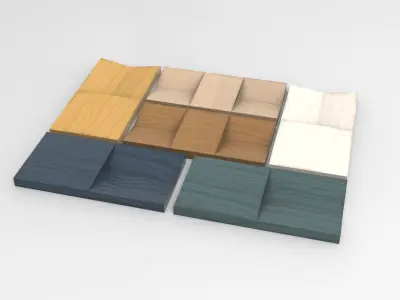 Mintu Desk Organiser Low-poly 3D model