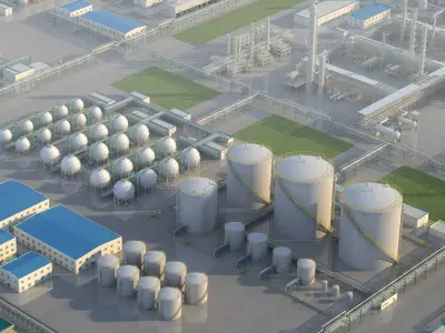 chemical plant 3D model