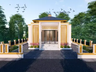 Mosque or Mushola or PrayerRoom or SmallMosque 3D Architecture 3D model