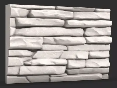 Random Stone Wall Construction Kit 3D print model