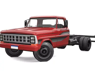 Truck F Series 4000 1987 Low-poly 3D model