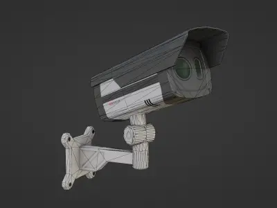 Modern CCTV Security Camera Low-poly 3D model