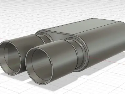 10th scale RC Drift Car Body Accessories Exhaust pack 3D print model