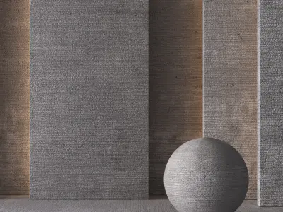 Plaster Stucco Brush Straight 8K-Seamless - Tileable-DrCG No 107 3D model