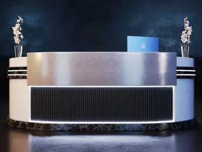 Reception Desk 8 Low-poly 3D model