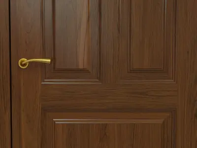 Classic wooden door 04 Low-poly 3D model