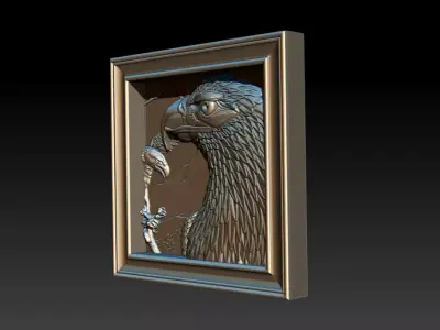 American Eagle 3D Relief Model - STL - OBJ - ZTL 3D print model