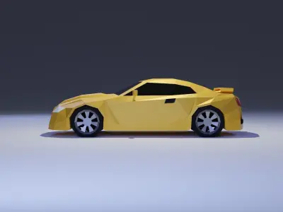 Nissan GT-R Low-poly 3D model