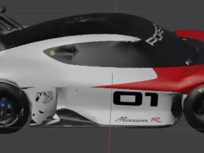 Porsche Mission R Concept 2021 - 3D Racing Car Low-poly 3D model