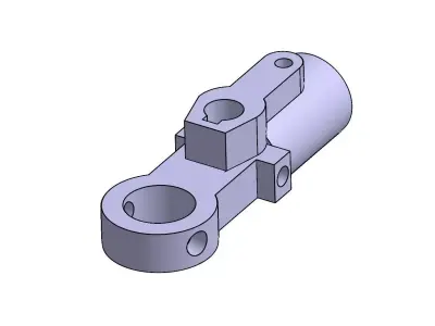 Industrial Clevis Shaft Connector High Precision Mechanical Part 3D model