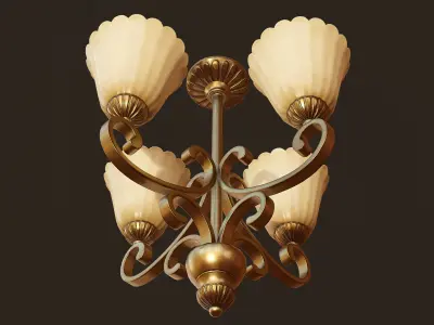 Chandelier - PBR Game Ready Low-poly 3D model
