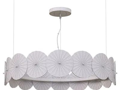 Dandelion Gold and Transparent Chandelier 3D model
