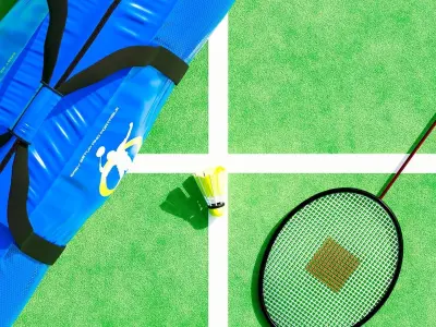 Badminton set Low-poly 3D model