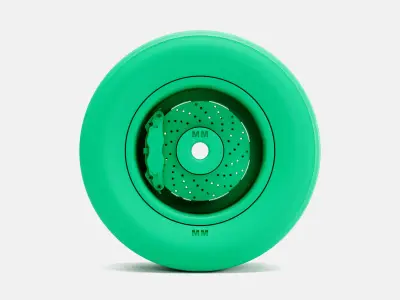 15x8 Minilite Wheel and Goodyear Polyglas G60 Tire 3D print model