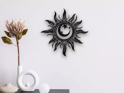 Sun Wall Art 3D print model order