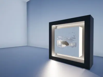 Deer Scene Lit Frame 3D print model