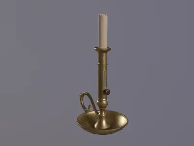 Antique Candle Holder Low-poly 3D model